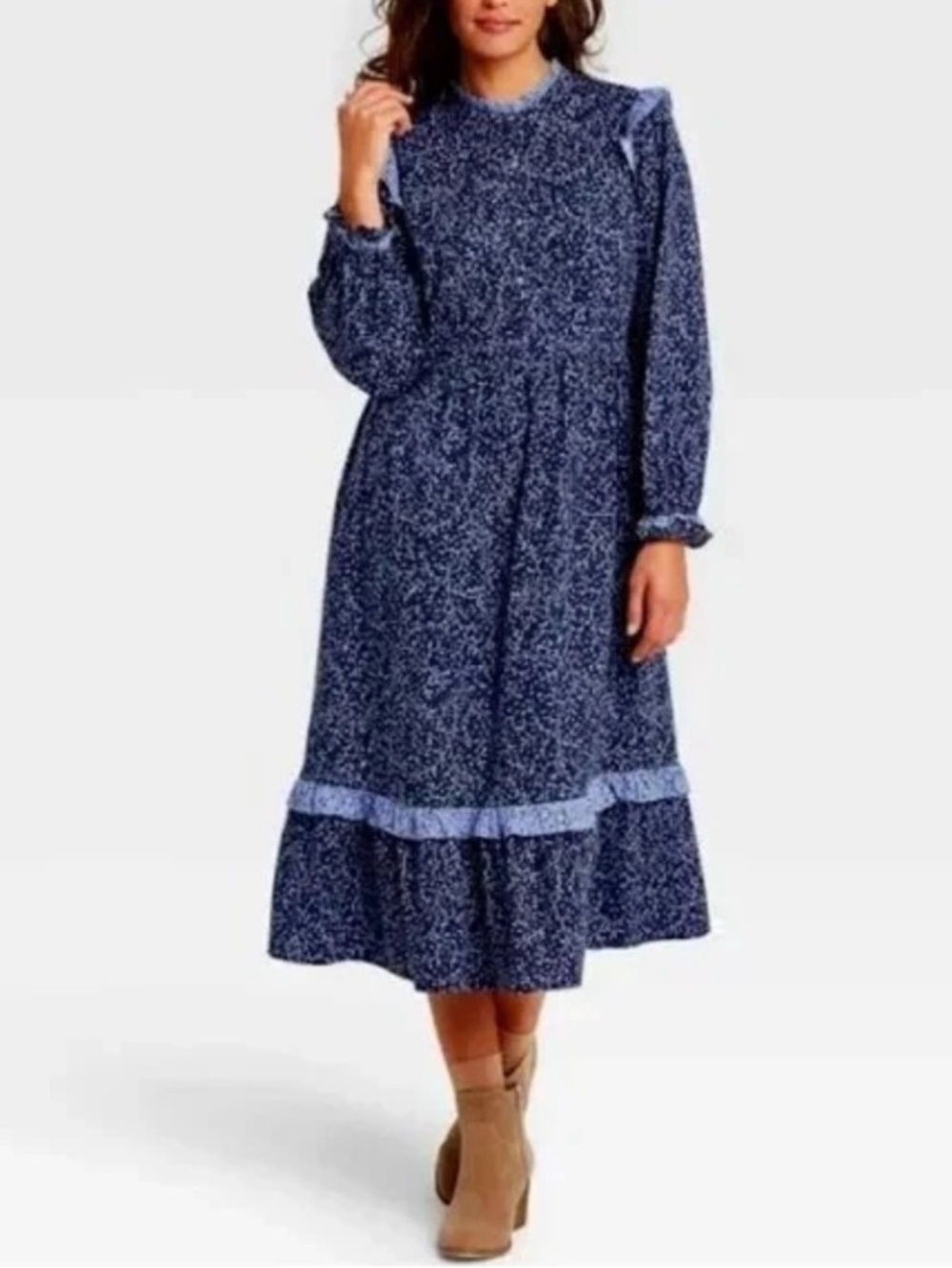 Universal Thread Dress Size XS Prairie Target Blue Floral Farmcore Country NWT - Picture 4 of 5